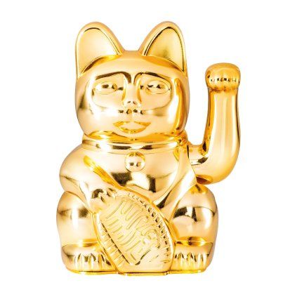 donkey products lucky cat shiny gold