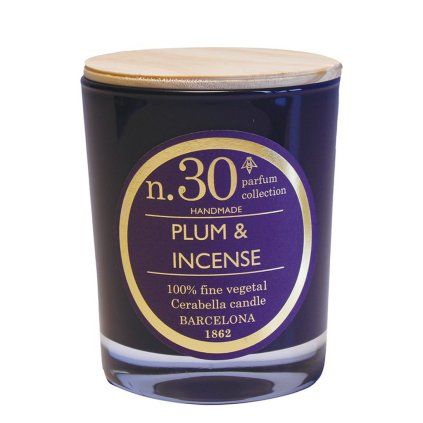 cerabella numbers 30 plum incense scent candle