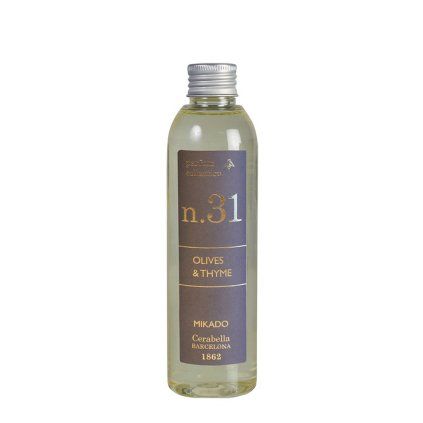 cerabella numbers 31 olives thyme diffuser refill 200ml