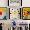 newgate wall clock railway number five yellow mood 01