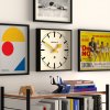 newgate wall clock railway number five yellow mood 02