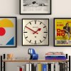 newgate wall clock railway number five red mood 01