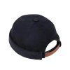 beton cire miki docker beanie black washed denim
