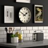 newgate number three matt black railway wall clock mood 2