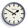 newgate number three matt blue railway wall clock