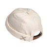 beton cire miki docker beanie white cream denim
