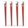tiptoe set 4 table legs tiptoe 75cm terracotta red