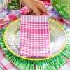 talking tables raspberry pink white gingham tea towels napkins mood 1