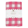 talking tables raspberry pink white gingham fabric tablecloth pkg