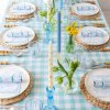 talking tables mint white gingham fabric tablecloth mood 1
