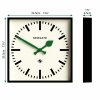 newgate number five railway wall clock in black with green hands numfiv390kvg dimensions
