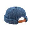 beton cire miki docker hat blue denim washed herringbone