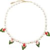 nach bijoux necklace tulip white bead u368