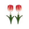 nach bijoux drop earrings red tulip j1012