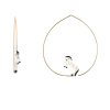 nach bijoux hoop earrings white horse j1088 1