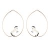 nach bijoux hoop earrings white horse j1088