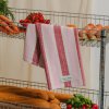 striped tea towel burgundy pink tarta gelatina 01