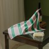 striped tea towel green pink tarta gelatina 02