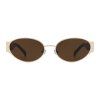 akjaerbede bella kl2602 gold demi tortoise front