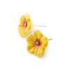 nach bijoux j1060 yellow hibiscus mini stud earrings 2
