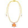 nach bijoux u373 red lily beaded necklace