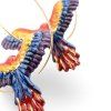 nach bijoux j1048 flying red macaw hoop earrings 4