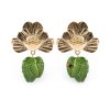 nach bijoux j1041 metal flower stud earrings