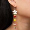 nach bijoux j1071 flower fruit and bee dangle earrings 2