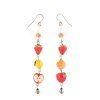 nach bijoux j1071 flower fruit and bee dangle earrings