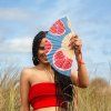 fisura hand folding fan pomegranate ac1203 a 02