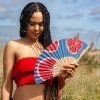 fisura hand folding fan pomegranate ac1203 a 03