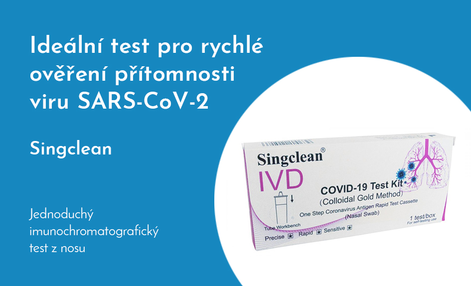 Singclean ideální pro rychlé ověření přítomnosti viru SARS-CoV-2