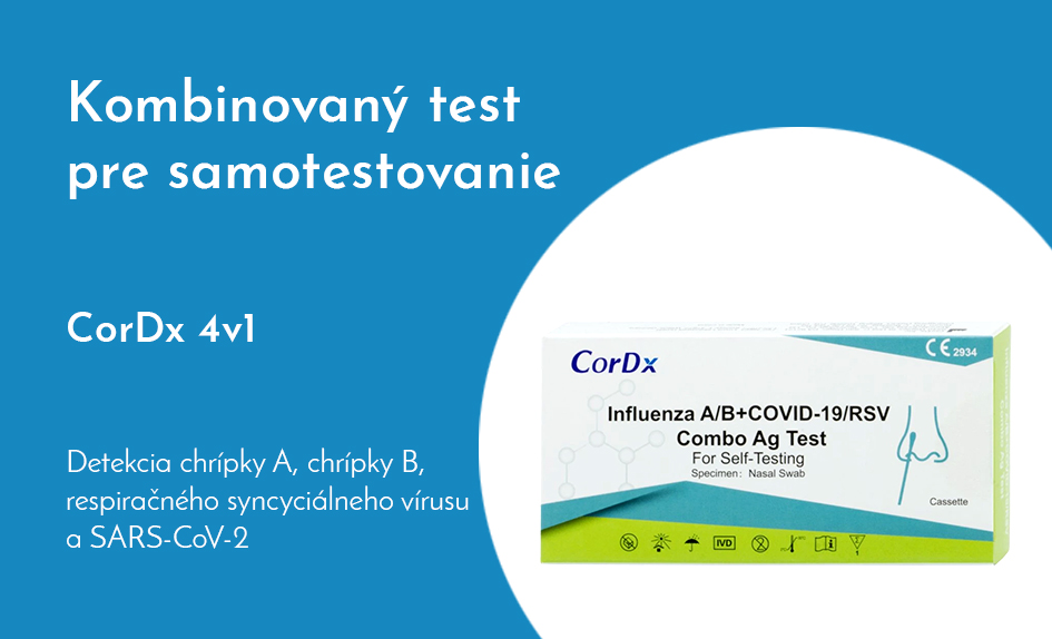 CorDx kombinované testy 4v1  CorDx 4v1 kombinované testy na samotestovanie