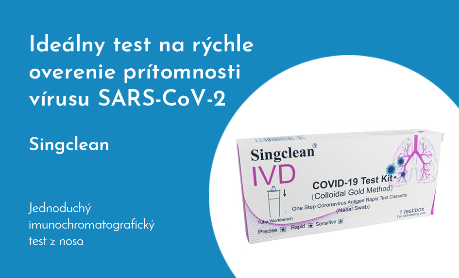 Singclean ideálny test na rýchle overenie prítomnosti vírusu SARS-CoV-2