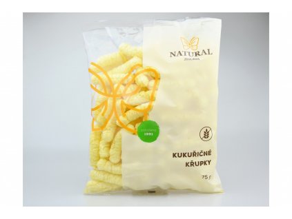 Bezlepkové kukuričné chrumky - Natural 75g
