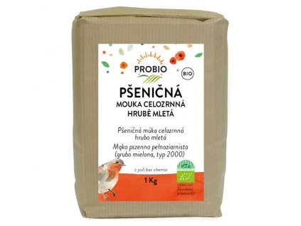 Mouka pšeničná celozrnná hrubě mletá 1 kg BIO PROBIO