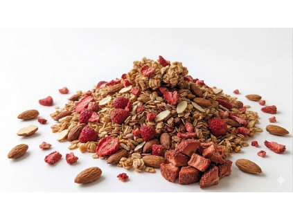 Organic Muesli Almonds Strawberries