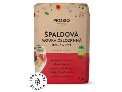 Špaldová mouka celozrnná jemně mletá BIO 1kg, Pro-Bio