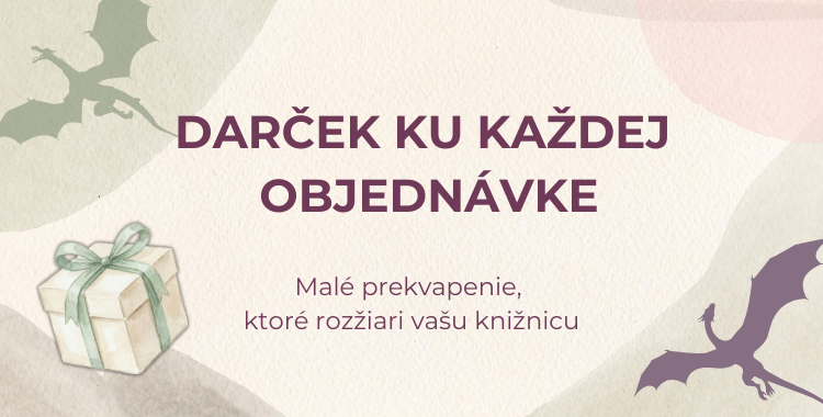 Banner s informáciou o darčeku ku každej objednávke v e-shope Cozy Library.