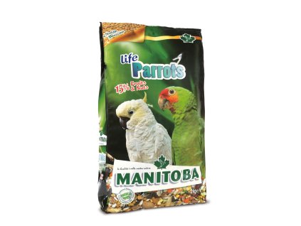 Manitoba Life Parrots 2 kg – směs pro velké papoušky  Manitoba Life Parrots