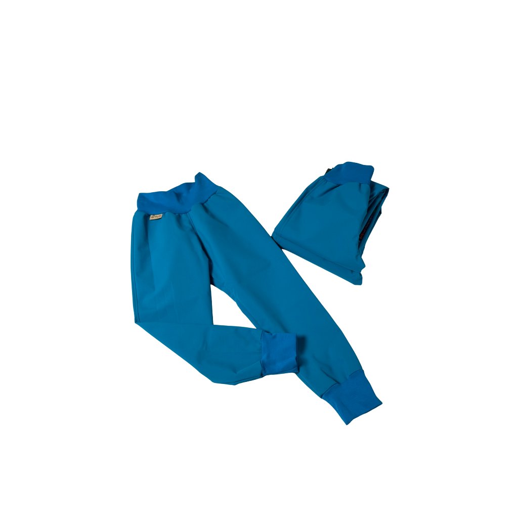 Letní softshellové kalhoty - tyrkysové