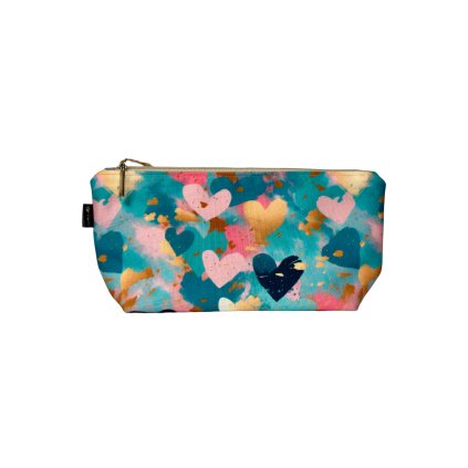 Kosmetická taštička vel. M - srdíčka
