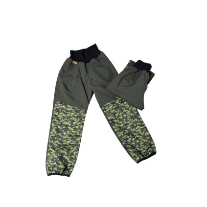 Letní softshellové kalhoty - khaki