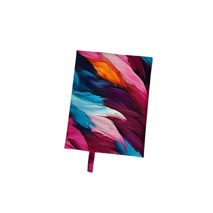 Nastavitelný obal na knihu - pestrá peříčka