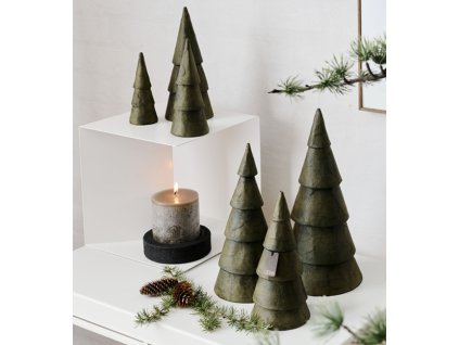 zelený papírový stromek malý2