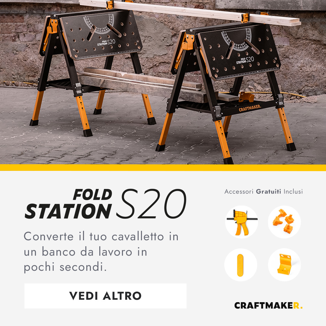 Cavalletto Regolabile e Tavolo da Lavoro CRAFTMAKER FoldStation S20