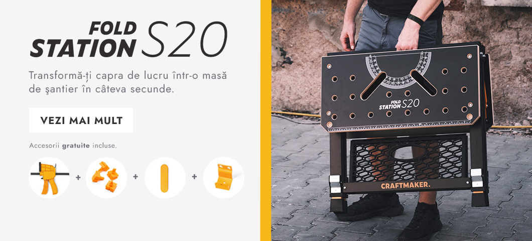 Capră și blat de lucru reglabile CRAFTMAKER FoldStation S20