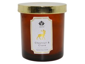 ARÔME Svíčka 125 g, v barevném skle, s víčkem, Chestnut & Clove