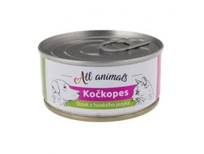 ALL ANIMALS konzerva KOČKOPES steak z hovězího jazyka, 100 g