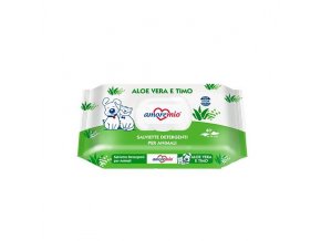 AMOREMIO vlhčené čistící ubrousky, aroma Aloe Vera/tymián, 40 ks